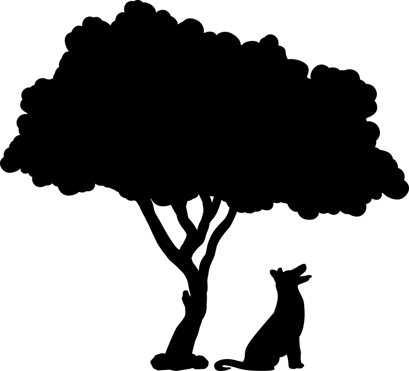 Fa kutyákkal fa falmatrica - TenStickers