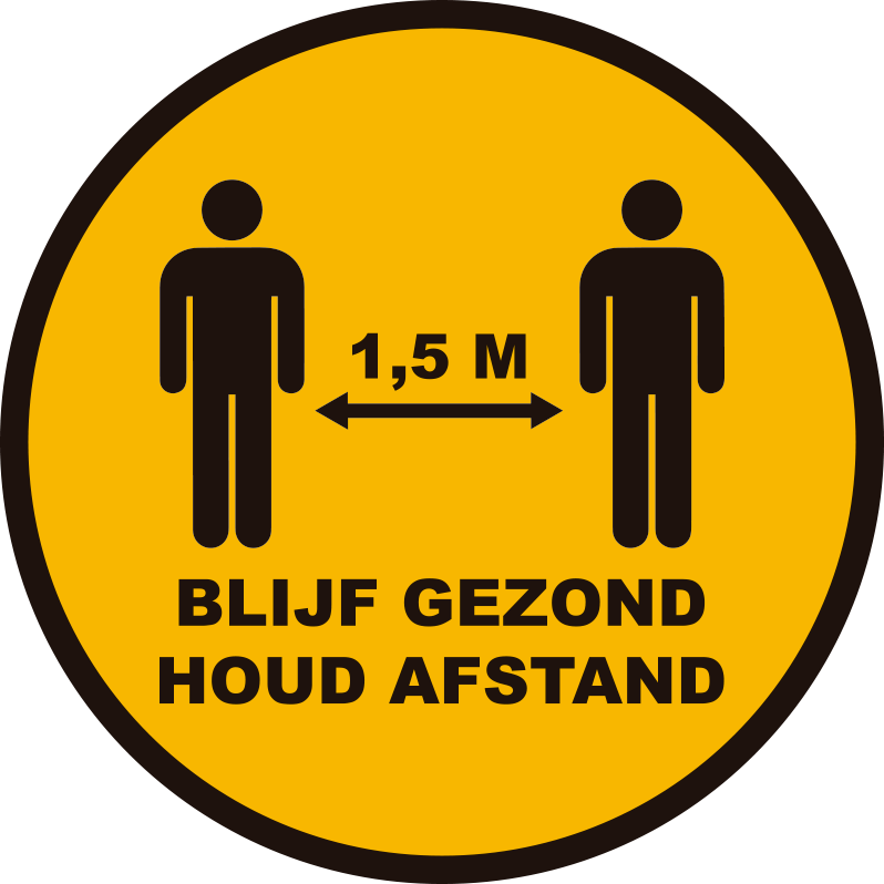 Muurstickers Blijf gezond, houd afstand - TenStickers