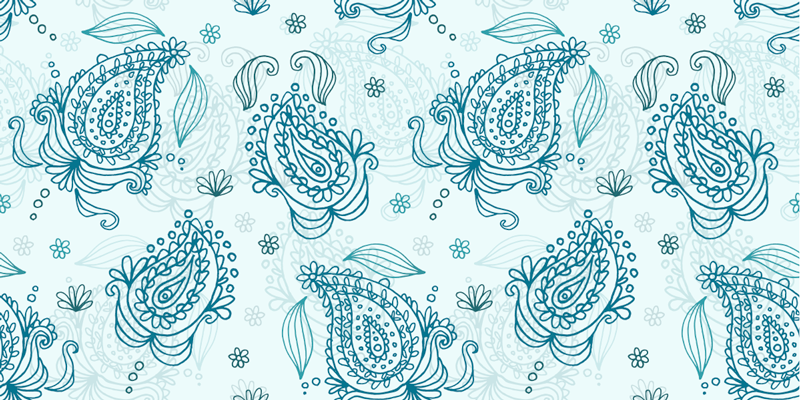 花卉佩斯利风格家具贴纸 - TenStickers