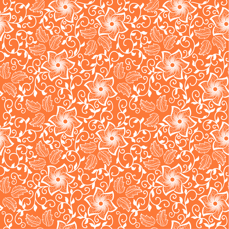 Vinilo mueble patrón paisley naranja - TenVinilo