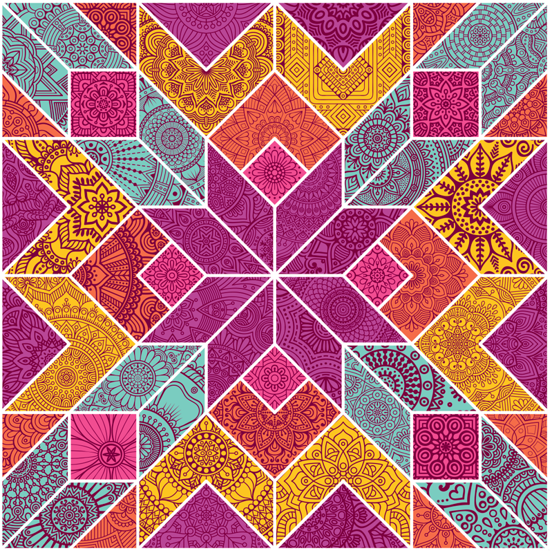 Paisley Mosaic  furniture sticker - TenStickers