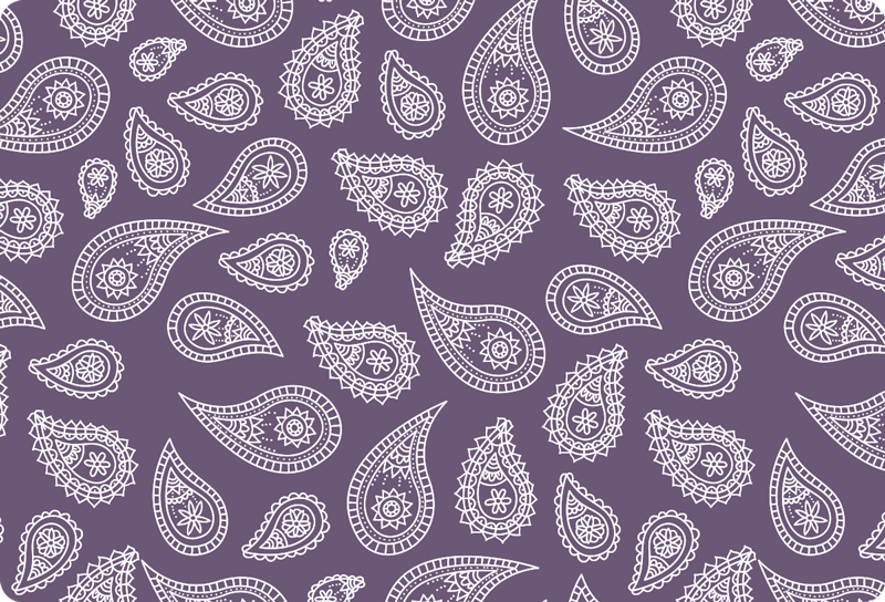 Kaunis retro paisley Läppäritarra - Tenstickers