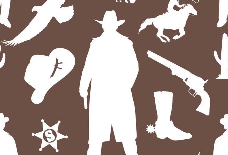 Vinilo para portátiles de vaquero y caballo - TenVinilo