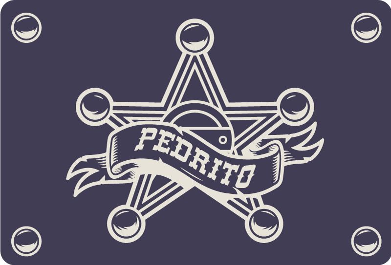 笔记本电脑皮肤 自定义姓名星形徽章 - TenStickers