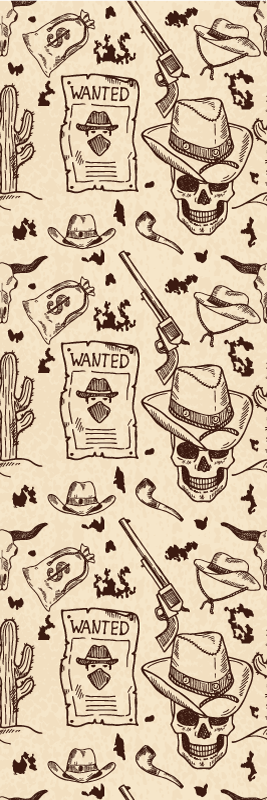 Adesivo per frigo motivo motivo occidentale - TenStickers