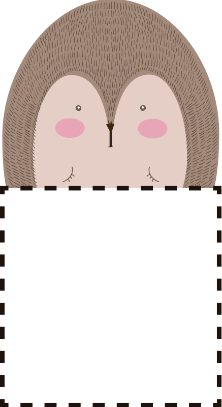 豪猪画着名字灯开关贴纸 - TenStickers