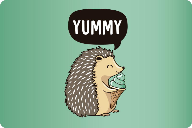 Vinilo para portátiles Delicioso puercoespín - TenVinilo