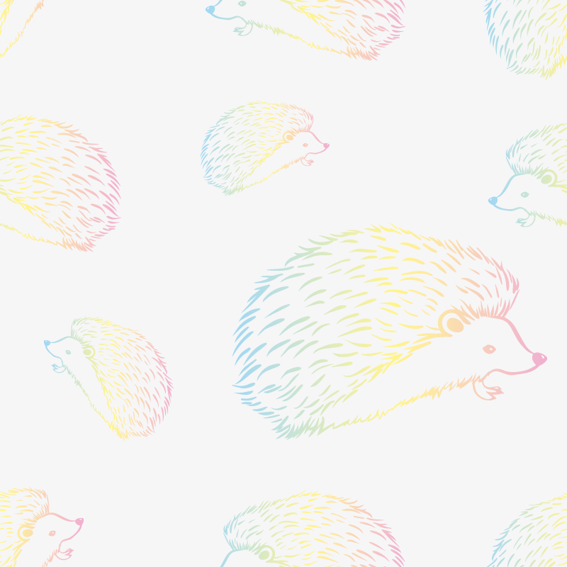 Cute Hedgehog Pattern furniture sticker - TenStickers