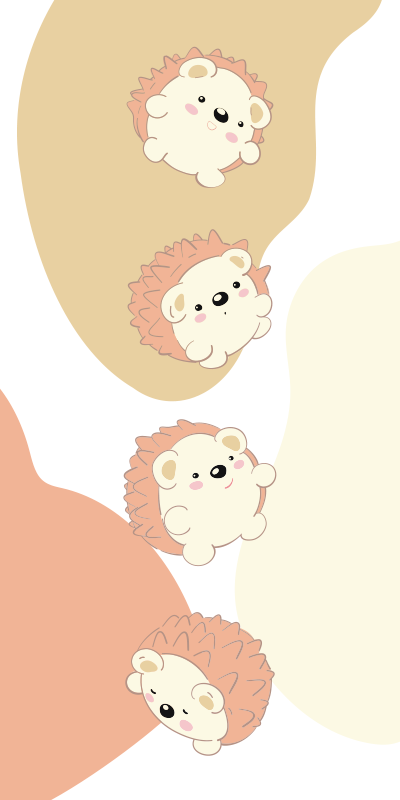 Porcupine pattern  appliance stickers - TenStickers