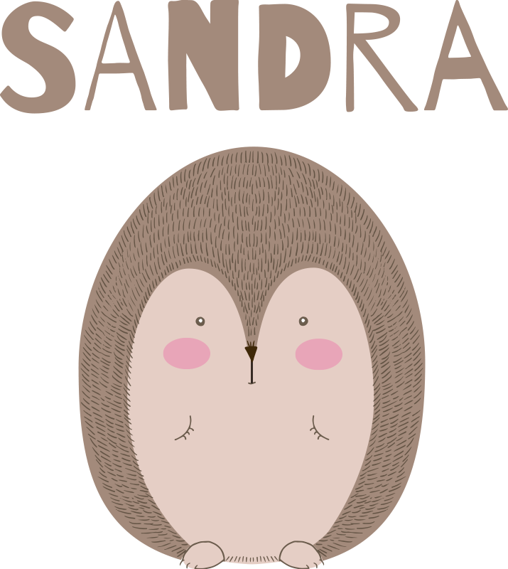 애완 동물 벽 스티커 귀여운 고슴도치 캐릭터 - TenStickers