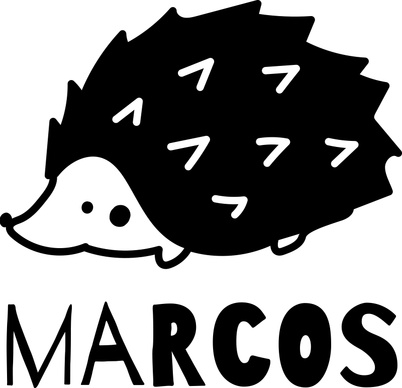 HEDGEHOG NAME CUSTOMIZATION pet wall art - TenStickers