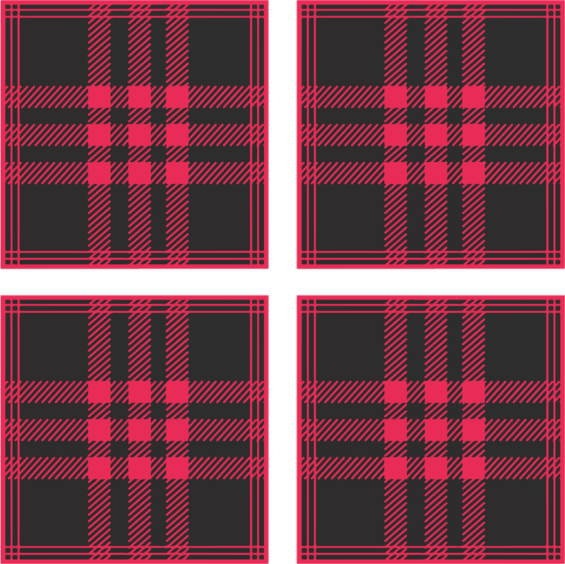 Christmas tartan pattern tile sticker - TenStickers