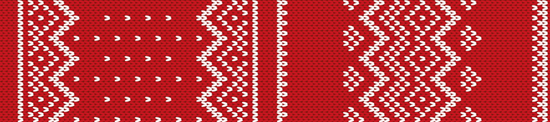 Cenefa adhesiva patrón rojo navideño - TenVinilo