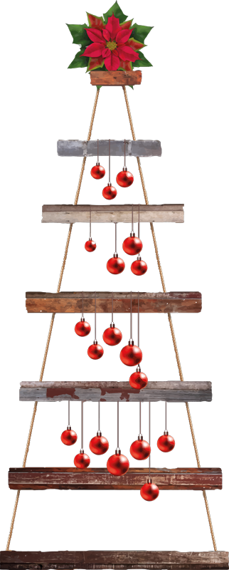 Autocolantes decorativos de Natal Madeira de árvore de natal - TenStickers