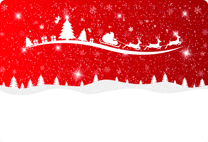 Adesivo per laptop slitta di babbo natale festiva - TenStickers