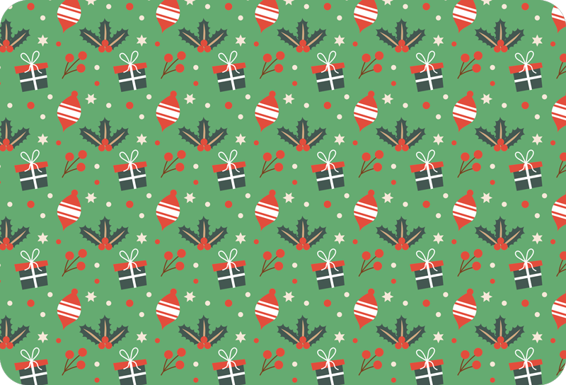 Julemærke mønster bærbar klistermærke - TenStickers