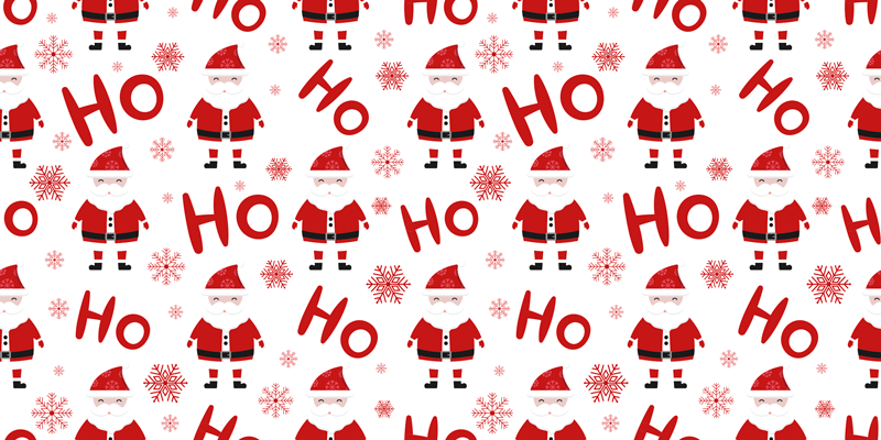 Santa Claus And Hohoho Pattern Furniture Decal Tenstickers
