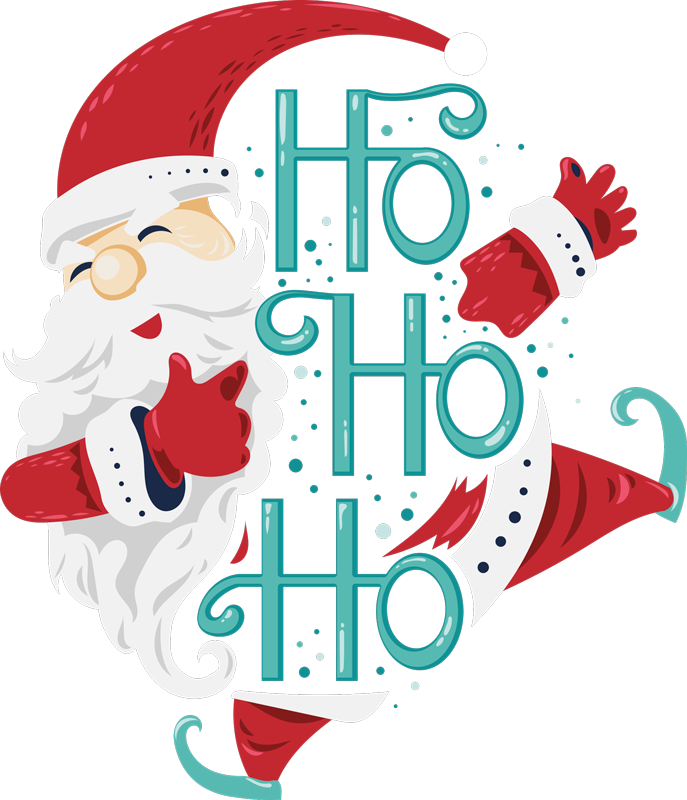 Autocolantes decorativos de Natal Papai noel ho - TenStickers