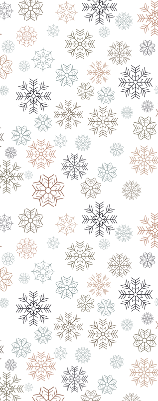 Vinilo para neveras de copos nieve grises - TenVinilo