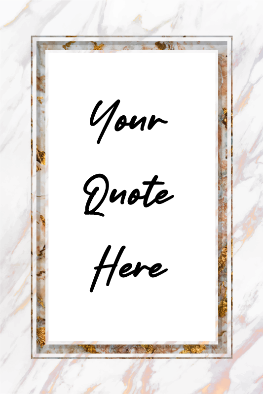 Vinilo frase personalizada imitación mármol - TenVinilo