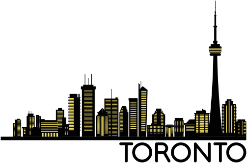 sticker skyline Ville de toronto - TenStickers