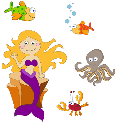 Under The Sea Decorative Decal - TenStickers