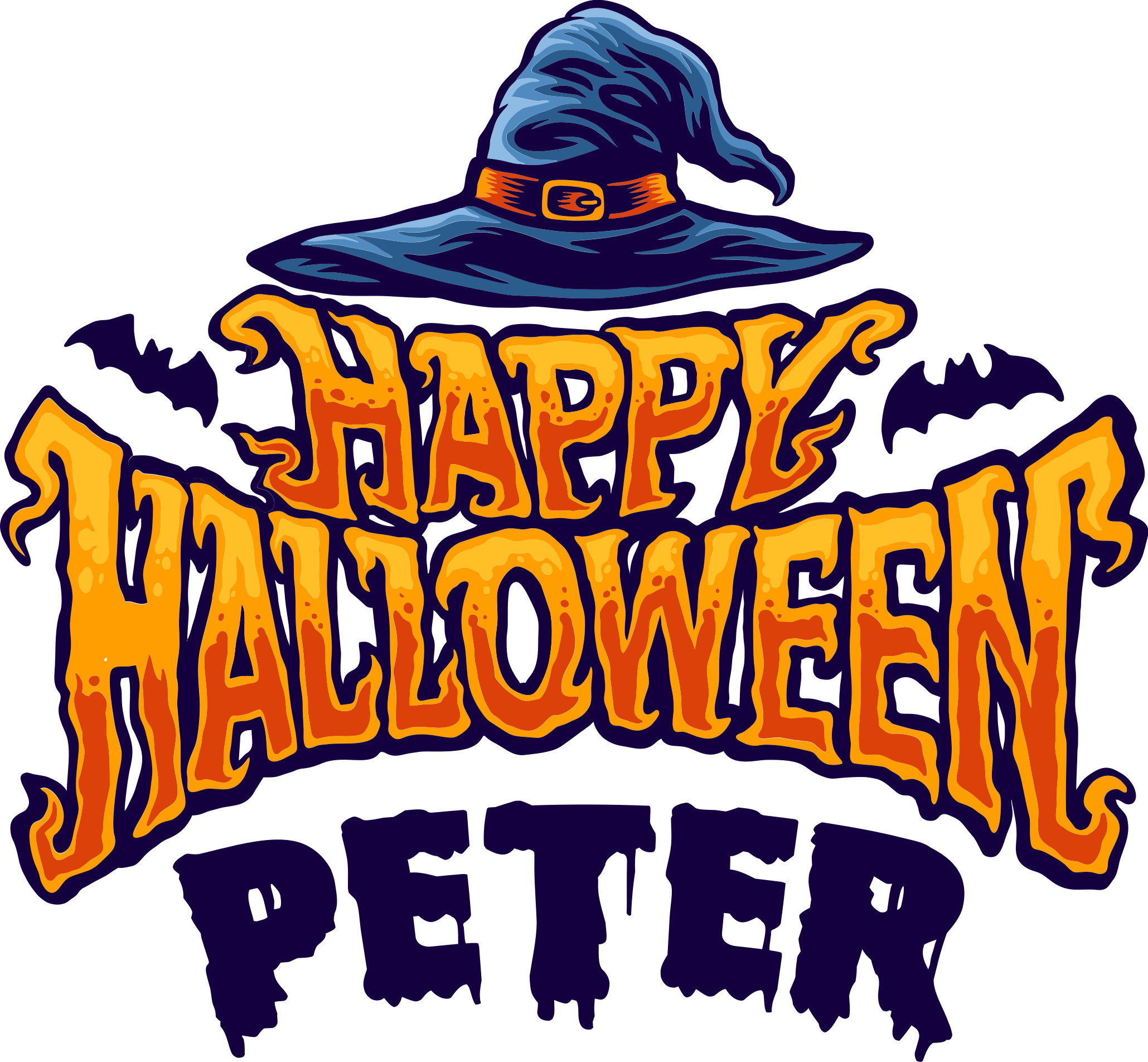 Personalized happy halloween sticker - TenStickers