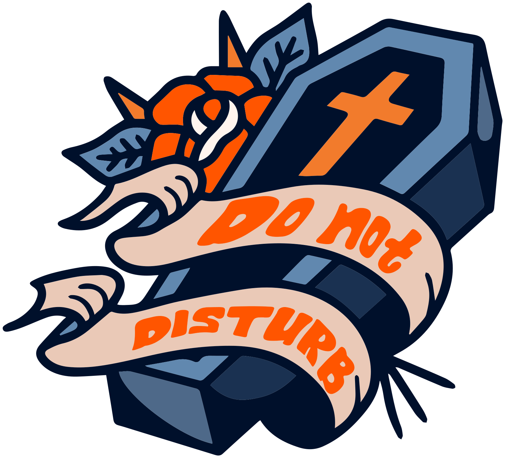 Do not disturb coffin halloween sticker - TenStickers