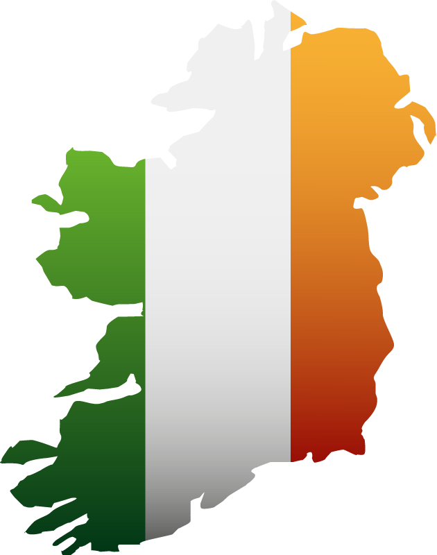Ireland country with flag colour wall decal - TenStickers