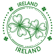 Green Ireland 4 leaf clover Car Sticker - TenStickers