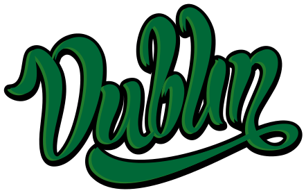 Cute Dublin text wall sticker - TenStickers