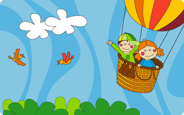 Sticker luchtballon kinderkamer - TenStickers