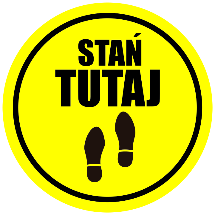 Naklejka na podłogę Stań tutaj - TenStickers