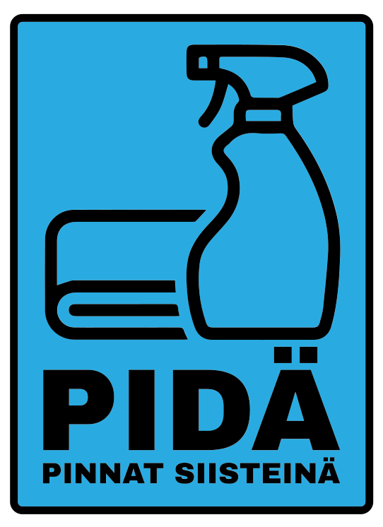 Hieno puhtaat pinnat korona Kyltti tarra - Tenstickers