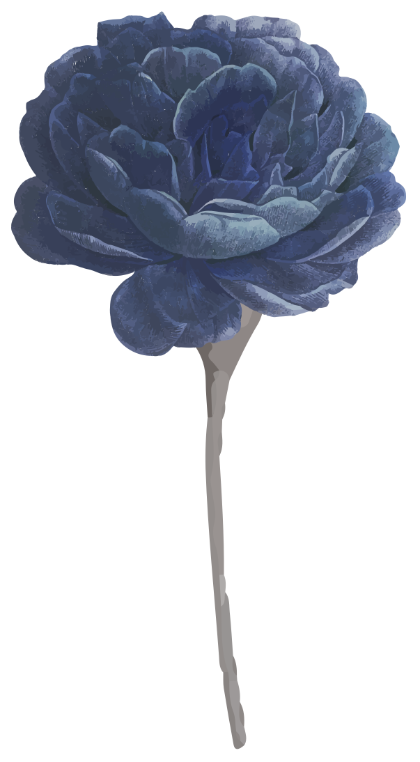 Lyseblå skygger blomstermærkat - TenStickers