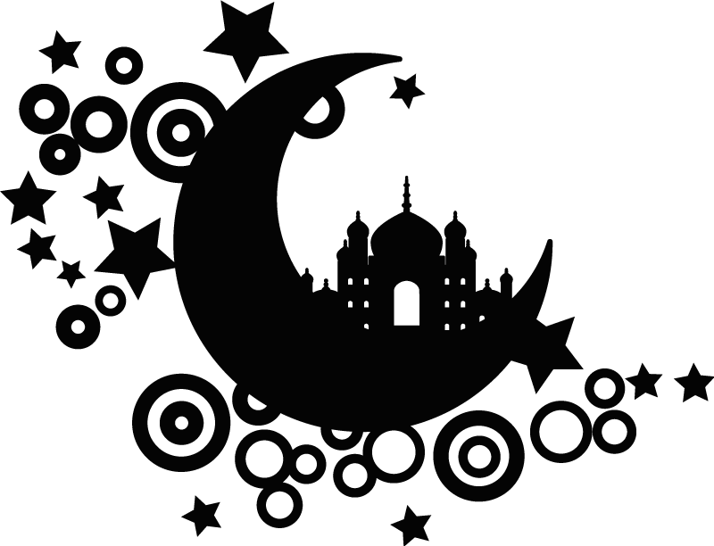 Ramadan Arabian moon Location sticker - TenStickers