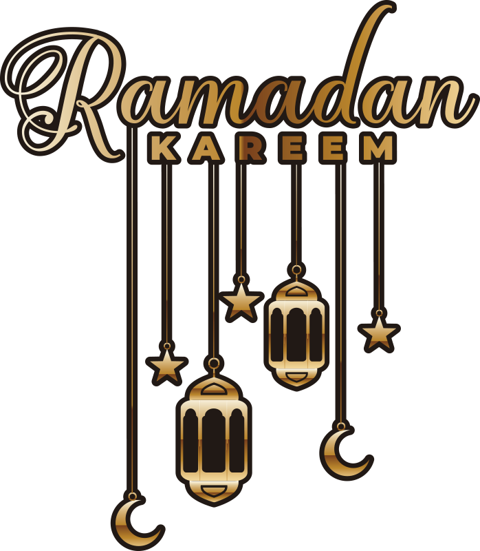 Ramadhan Kareem Realistic 3d Text Golden Color