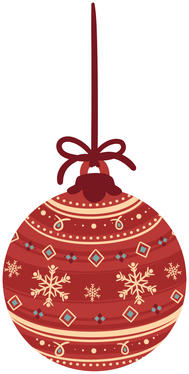 Red bauble christmas sticker - TenStickers