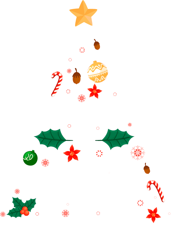 Christmas ornamental tree sticker - TenStickers
