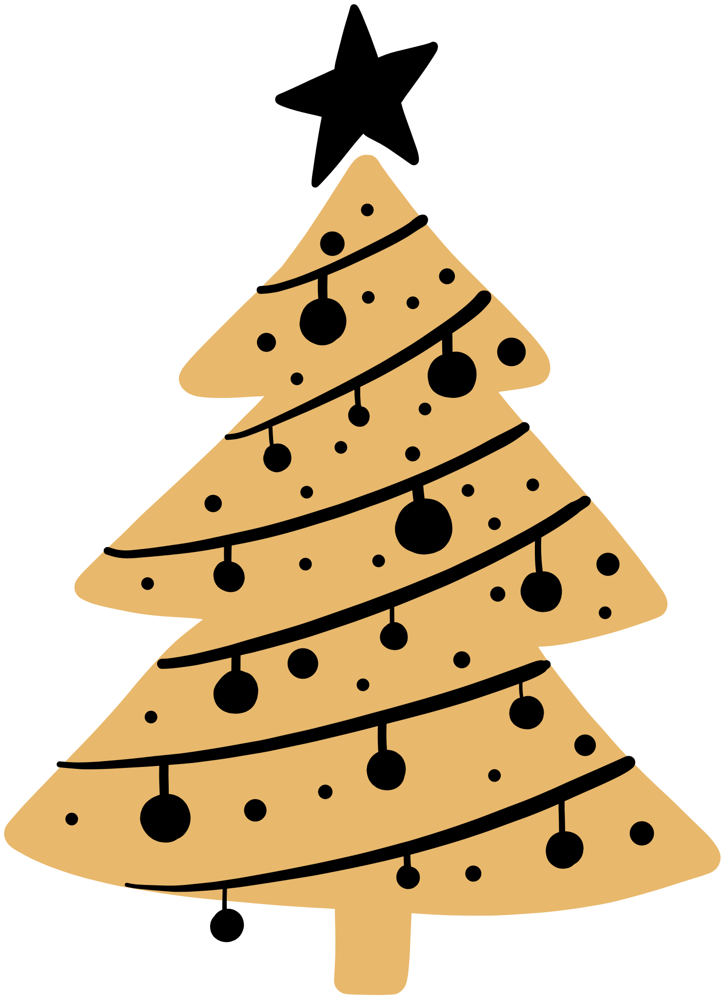 Textured Christmas tree christmas sticker - TenStickers