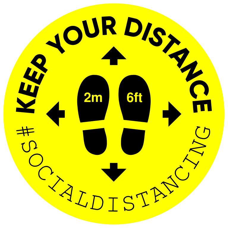 Social distancing floor sticker - TenStickers