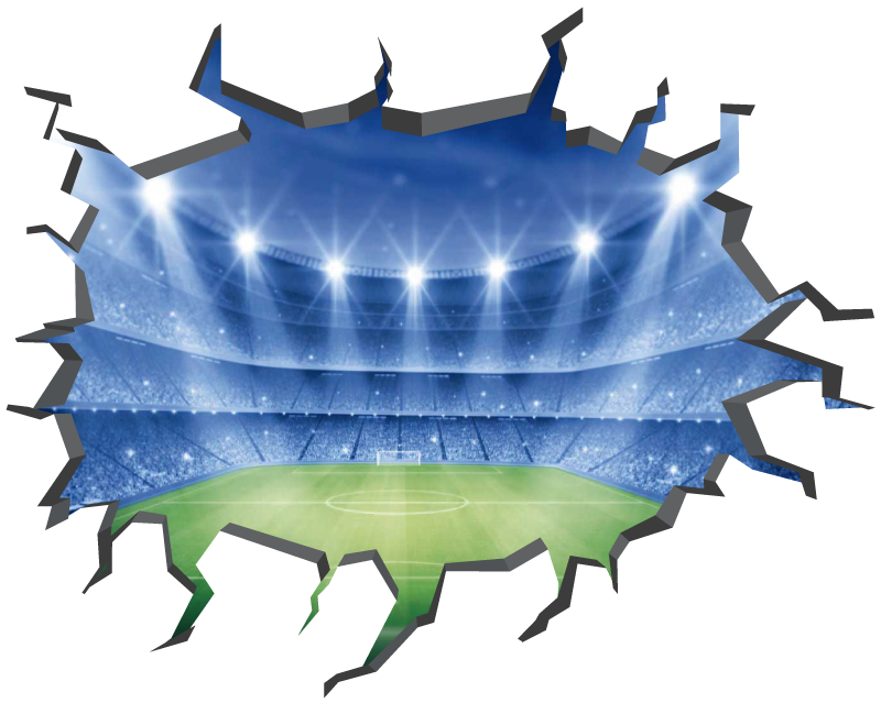 3D fodboldstadion wallsticker - TenStickers