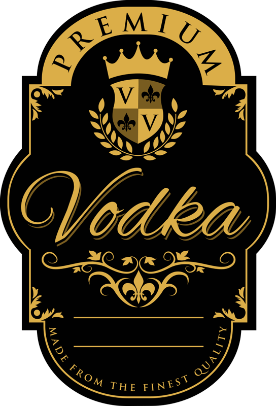 Naklejka na ścianę Czarna wódka Premium - TenStickers