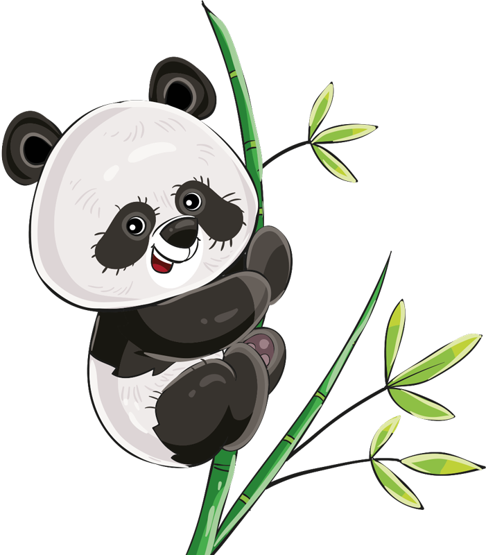 Autocolantes decorativos de ilustrações Cara de panda feliz - TenStickers