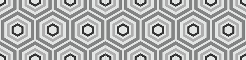 Grå sekskantede former klistermærke - TenStickers