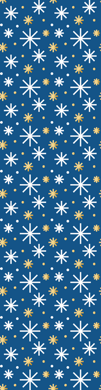 Autocolant de crăciun cu model de zăpadă albastră și albă - TenStickers