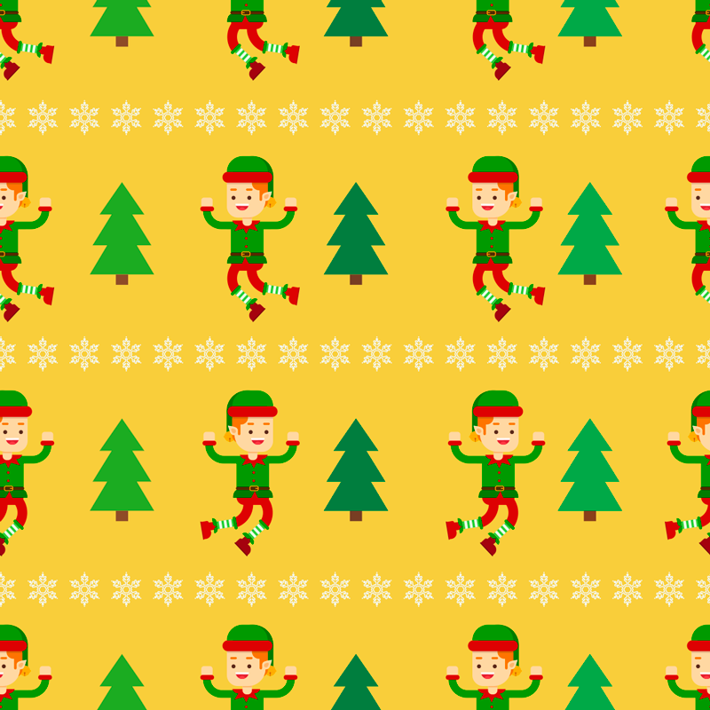 αυτοκόλλητο χριστουγεννιάτικο παιχνίδι ξωτικά - TenStickers