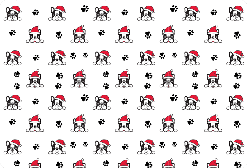 Vinilo para portátiles perritos navideños - TenVinilo