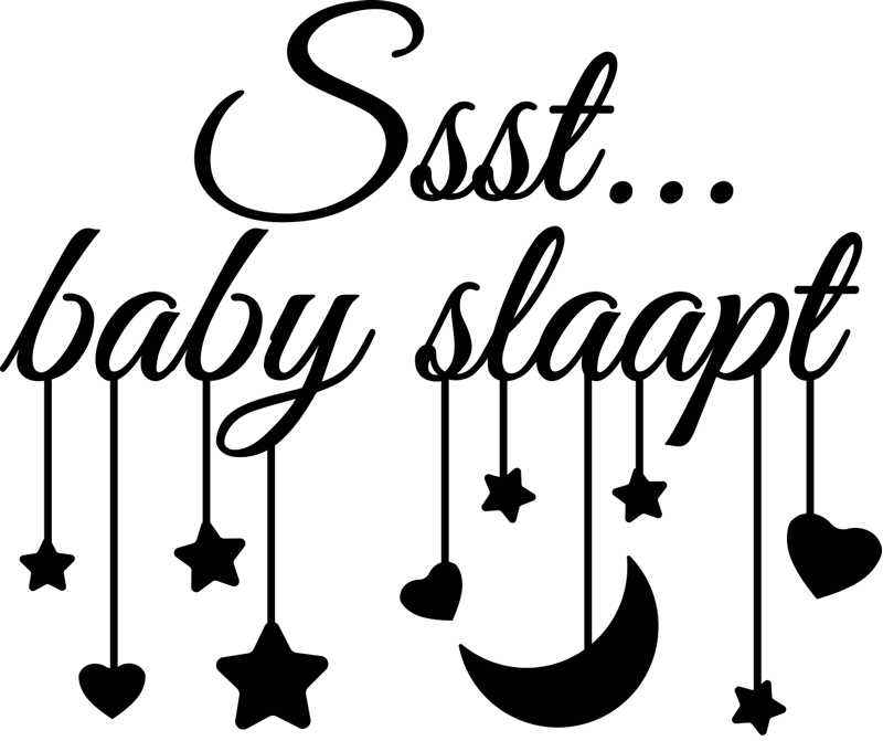 Muurstickers babykamer Baby slaapt - TenStickers