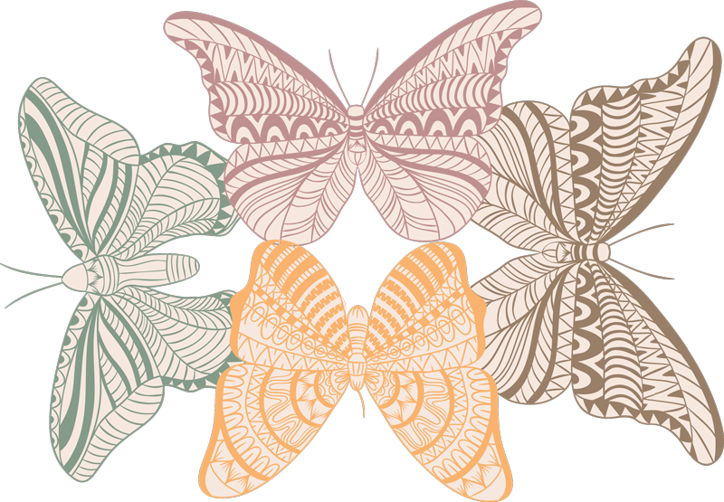 Beautiful and colorful butterflies decals for walls - TenStickers